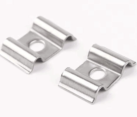 Clipes de Primavera Estampagem de chapa de metal OEM LED Luz Peças estampadas de aço inoxidável