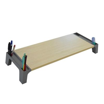 Estampagem de aço inoxidável de metal elegante Monitor Stand com Riser Design organizador de cabo estilo moderno