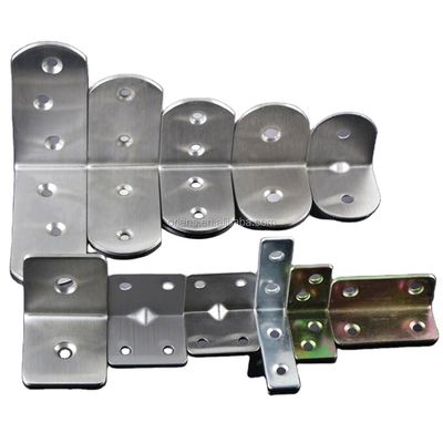 Brackets de canto de metal de alta resistência Estampagem de corte preciso Montagem segura Revestimento resistente à corrosão