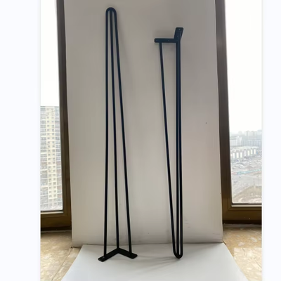 4/10/12/14/16/18/28 Inch Carbon Steel Mobiliário pernas-preto em pó revestido escritório/sofá/cabinete de trabalho pesado pernas